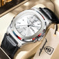 POEDAGAR Fashion Wristwatch For Boyfriend Luminous Waterproof Week Calendar Business Couple Watches Leather Luxury Men's Watches
