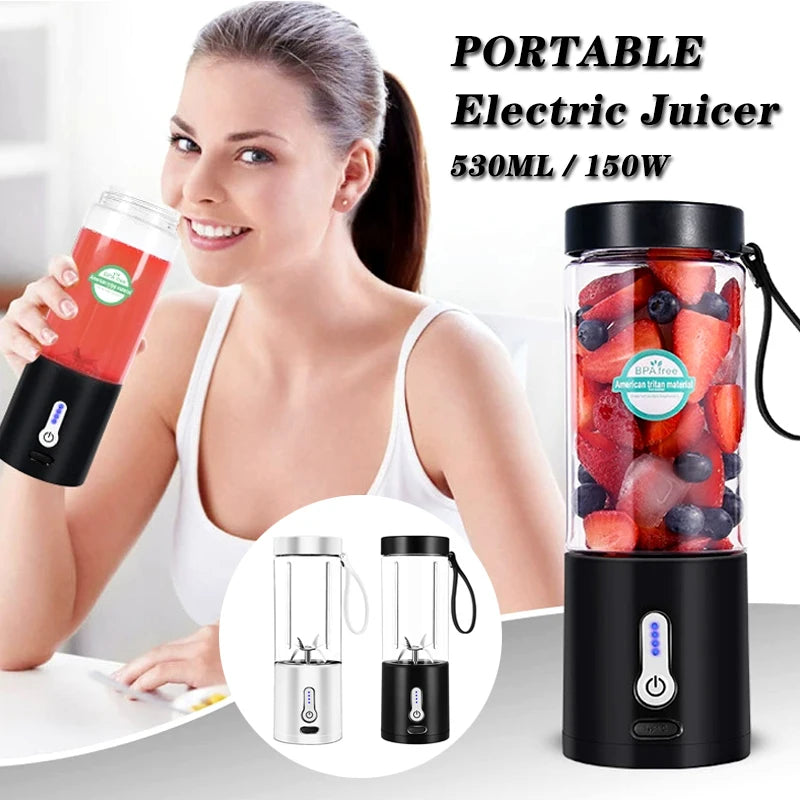 New 150W Powerful Juicer USB 4000mAh Battery Multi-use Juice Cup Grinder Outdoor Portable Fresh Fruit Blender Smoothie Juice Cup