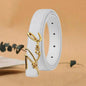 Luxury Designer Style Women's Belt Black PU Leather Gold Double Ring Gancini Style Buckle Waistband for Jeans Dress Fashion