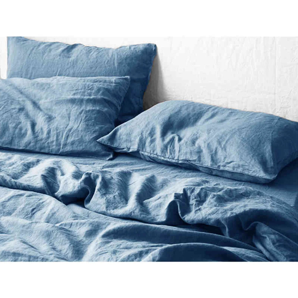 100% French Linen Soft Breathable Pillow Covers Decorative Square Throw Pillow Covers for Bed Couch Sofa Envelope Closure