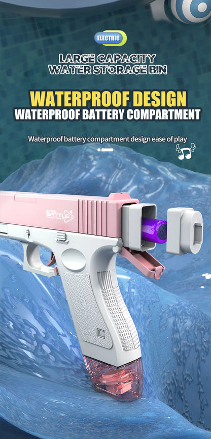 New Summer Electric Water Gun Toy Portable Automatic Electric Burst Water Gun Outdoor  Beach Water Toys Water gun accessories