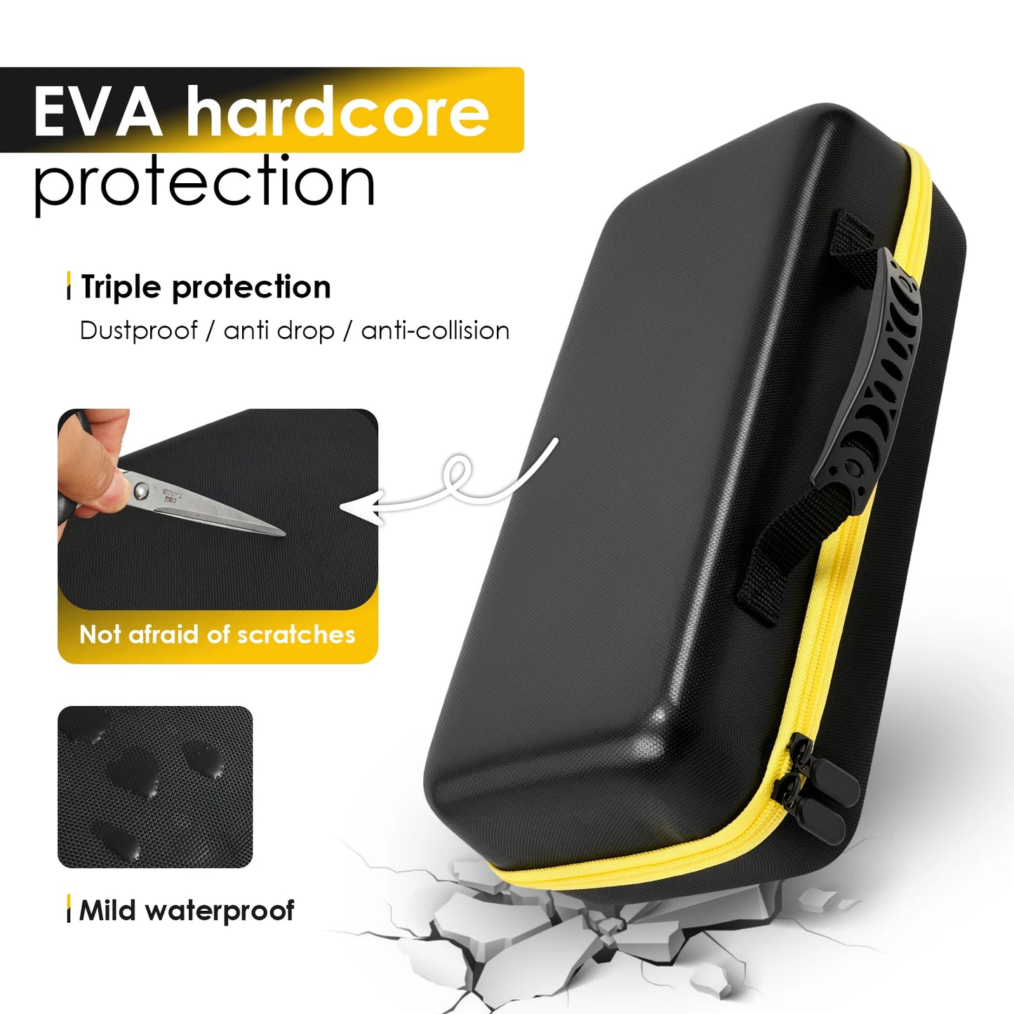 Car Vacuum Hard Case For Fanttik V8 V10 Apex Mate Bag Storage Organizer Cleaner EVA Shockproof Waterproof Protective Travel Trun