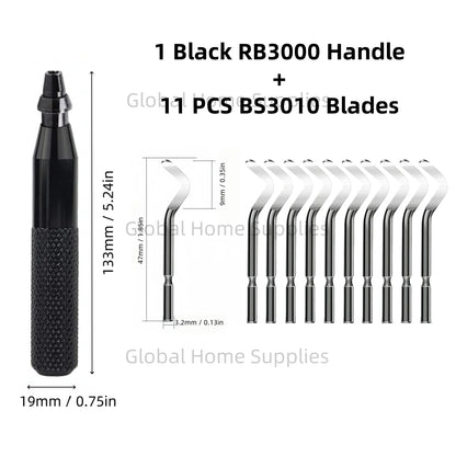 Deburring Tool RB3000 with 1 or 11 High Speed Steel Swivel Blades BS1010 BS1018 BK3010 BS3010 360 Degree Rotary Head Burr Remove