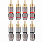 2/4/8Pcs Gold-Plated Musical Sound Plugs RCA Plug Jack Adapter RCA Connector for MIC Audio Video Speaker Cable