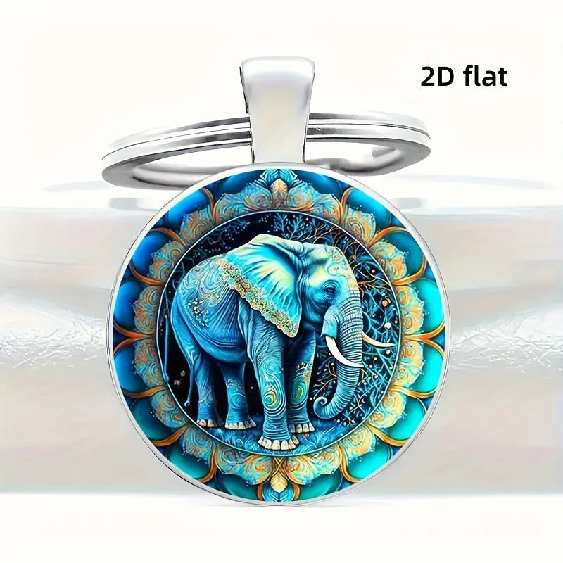 Noter New 8 Styles Unique 2D Flat Keychain Retro Anchor Knight Motorcycle Pattern Car Backpack Charm Pendant Decoration Key Ring