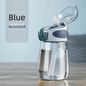 Portable Plastic Water Straw Cup Drop Proof with Scale Sippy Cup Leak-proof Food-Grade Silicone Water Bottle