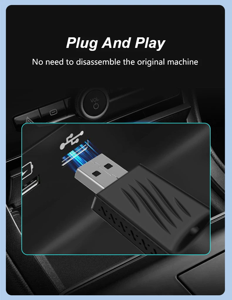 2in1 Wireless CarPlay Dongle Wireless Android Auto Adapter AI Smart Box For Car With Wired CarPlay Car Intelligent Systems