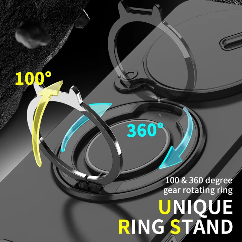 For Honor Magic7 Lite 5G Case Magnetic Holder Ring Shockproof Armor Phone Cover For Honor Magic 7 Lite Camera Protection Fundas