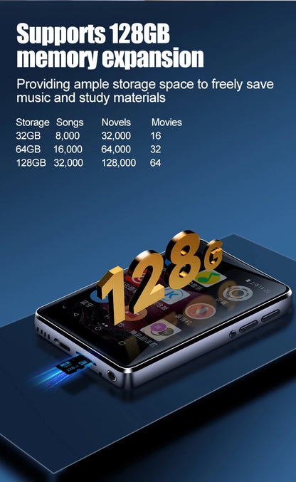 Android and WiFi MP3 Player 2.8 inchs Bluetooth Speaker Online Music Streaming Built in Play Store Spotify Apple Music deezer