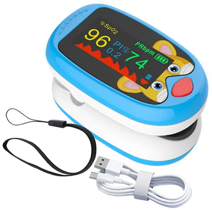 USB Pediatric Oximeter Finger Blood Oxygen Monitor for Children Pulse Oximeter OLED Digital Oximetro Home Medical
