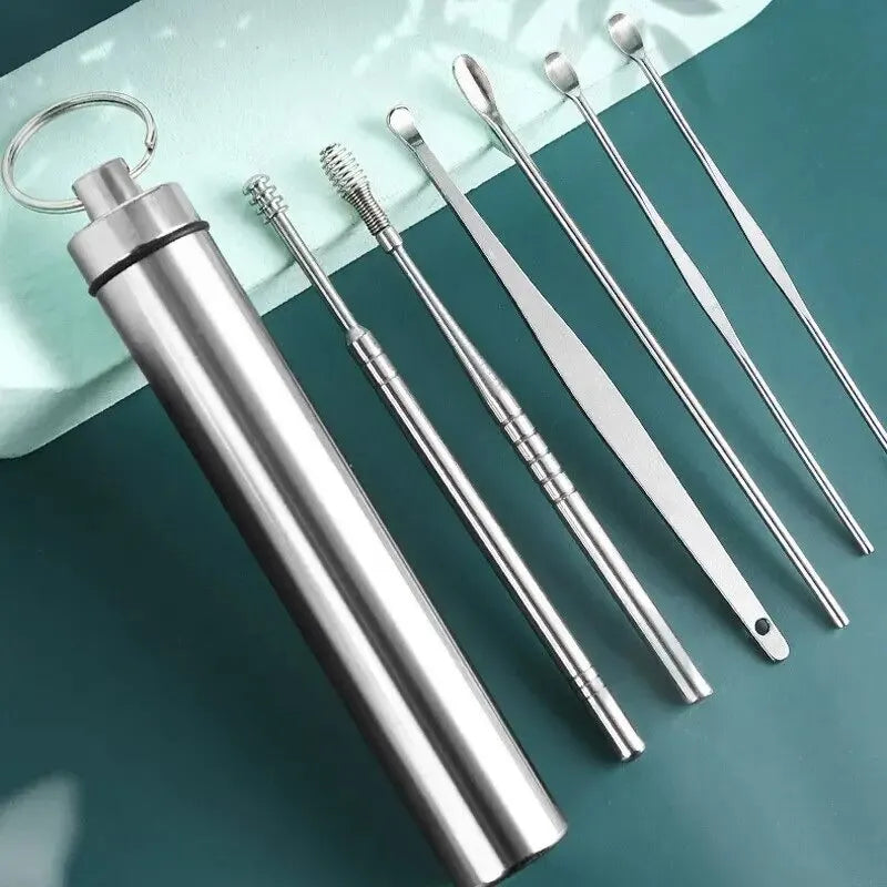 Pick Six-Piece Set Ear Cleaning Ear Picking Earpick Convenient Portable Ear Pick Household for Adults