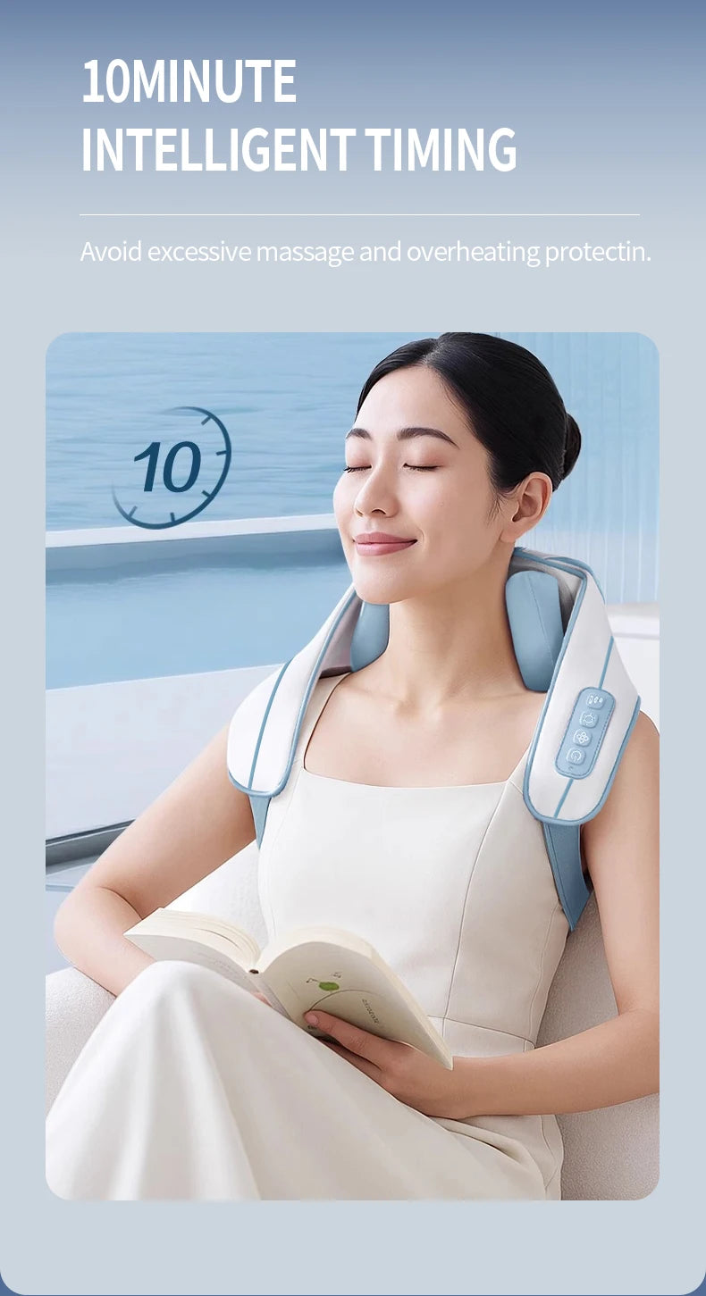 Haier Cervical Neck Massager Muscle Shoulder Back 3 Gears 6D Mechanical Hand Electric Massage Machine Shawl Relaxing Device Tool