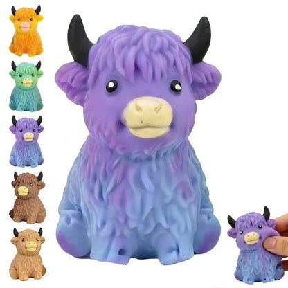 Highland Cow Sensory Toy For Slow Rising Squeeze Sensory Toys Highland Cow Stress Balls Gift Anxiety Relief Fidget Party Favor