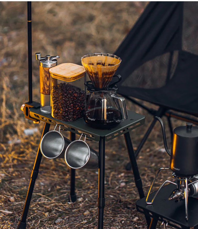 Outdoor Table And Chair Dual-Use Table, Liftable Portable Stool Outdoor Fishing Camping Chair Desk