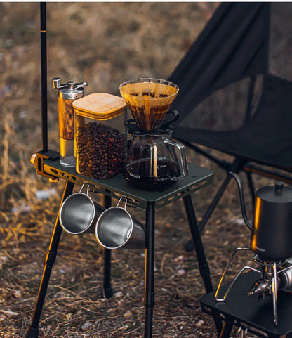 Outdoor Table And Chair Dual-Use Table, Liftable Portable Stool Outdoor Fishing Camping Chair Desk