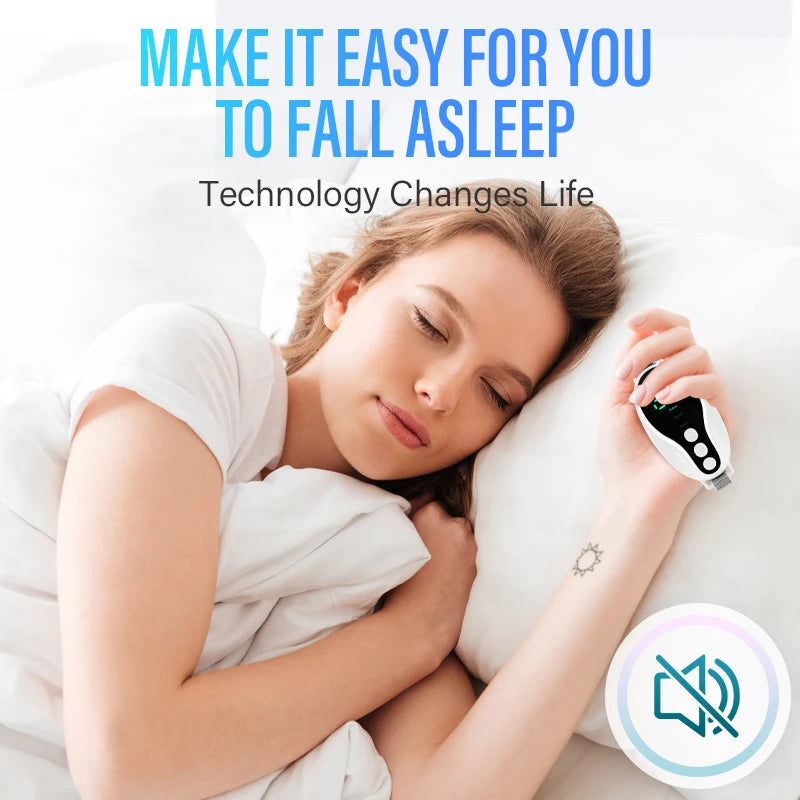 New 1 Set Handheld 20 Levels EMS Sleep Aid Relaxation Treatment Microcurrent Pulse Hypnosis Device Suitable Insomnia Anxiety