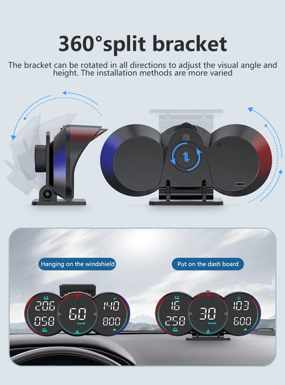 Car Head Up Display HUD GPS Computer Speedometer Windshield Projector Car Dashboard Speed Displays System Modification Car Acces