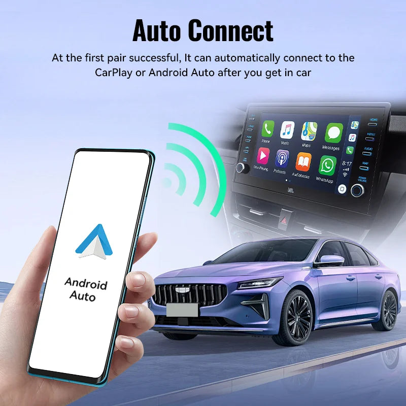 XUDA 2in1 Wired To Wireless CarPlay Adapter Android Auto Dongle Smart AI Box High Quality Car Accessories Intelligent System