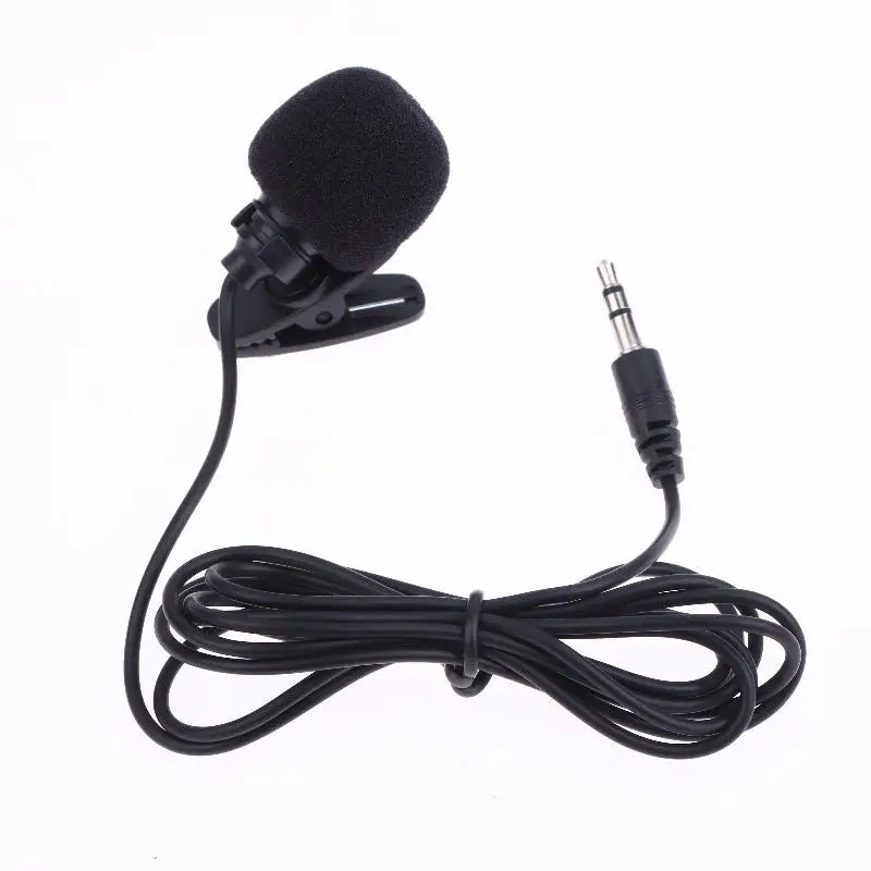 1 Pc Hands-free Condenser Clip-on Lapel Mic 1.5 Meters Mini Portable Lavalier Wired 3.5mm Microphone For Phone And Laptop PC