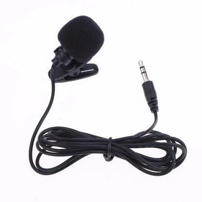 1 Pc Hands-free Condenser Clip-on Lapel Mic 1.5 Meters Mini Portable Lavalier Wired 3.5mm Microphone For Phone And Laptop PC