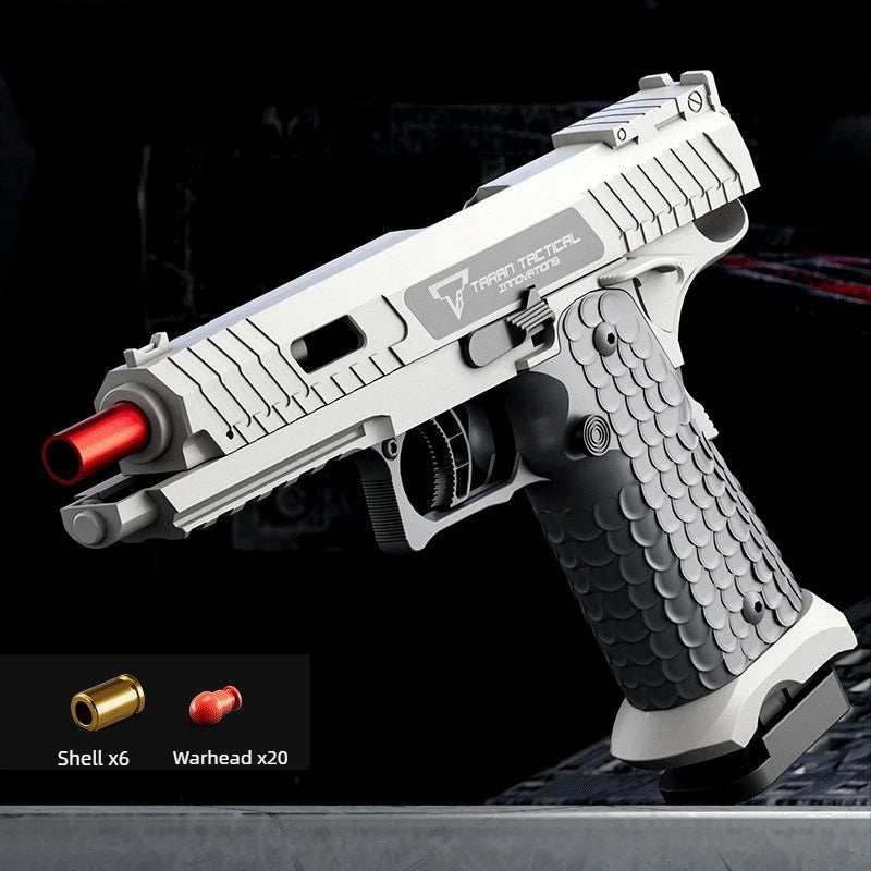 Csnoobs 2011 Continuous Shooting Toy Gun For Outdoor Games Hanging Shell Pistol Radish Gun Revolver Birthday Gift