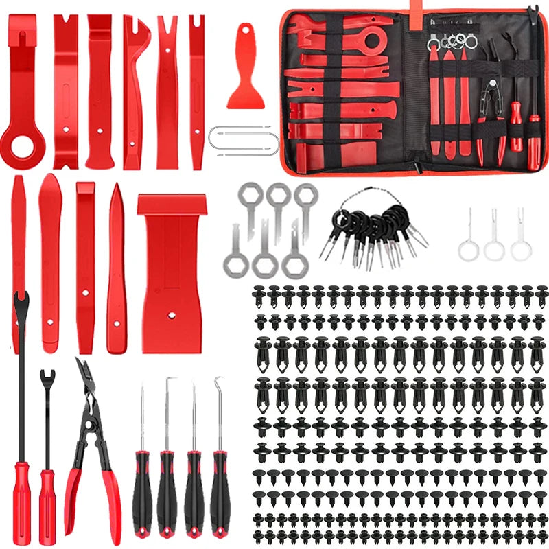 Car Trim Removal Tool Automotive Mechanical Workshop Tool Mixed Size Fasteners Clips Complete Tools Kit Accessories For Vehicles