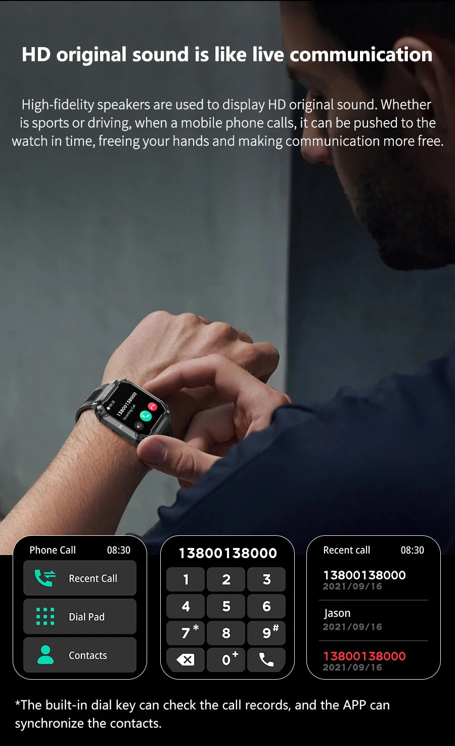 LIGE nowy wytrzymały wojskowy smartwatch z połączeniami Bluetooth dla mężczyzn 1,95" ekran HD 100+ trybów sportowych monitorowanie zdrowia Smartwatch dla Androida i iOS