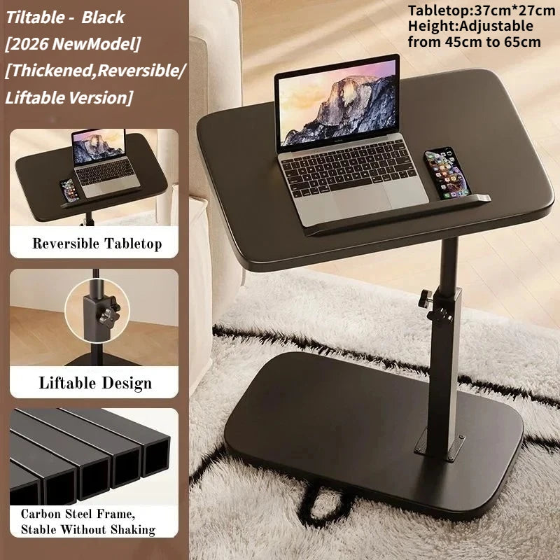 Multifunctional Lift Workstation For Small Space Computer Desk Foldable Bedside Table Adjustable Laptop Home Office Tea Table