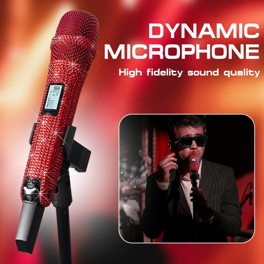 Diamond Microphone Customized for Singers G-MARK SKM9000 Wireless Karaoke Mic Adjustable Frequency Party Show Teaching Wedding