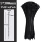 Self-locking plastic nylon tie Black 5x300mm cable tie fastening ring 8*500mm cable tie zip wraps strap nylon cable tie 5*300mm