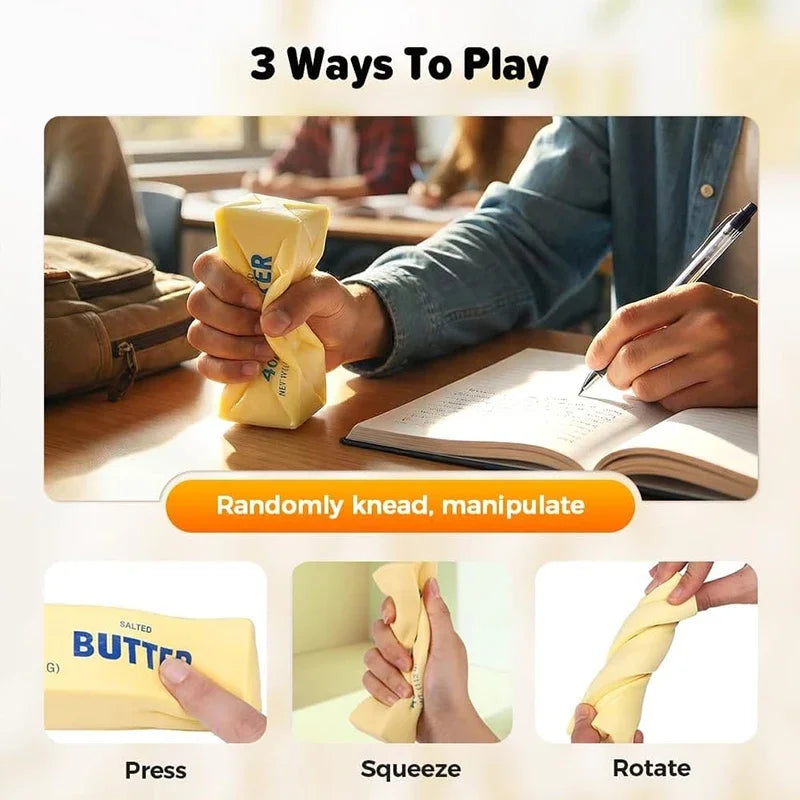 Shapeable Sticky Butter Stick Squishy Fidget Toy Super Soft Slow Rebound Squeeze Decompression Adult Sensory Stress Relief Toy
