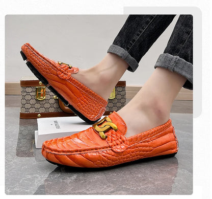 Man Shoes Leather Casual Shoes for Man Luxury Hand Sewn Fashion Flats Summer Breathable Outdoor Male Slip on Loafers Designer
