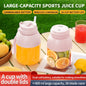Portable Electric Citrus Juicer and Smoothie Blender, 28 Ounce Portable Fresh Juicer with Straw and 2 Lids, Mini Fruit Blender