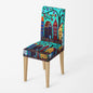 Home chair cover Oil painting style kitchen chairs Coversadjustable dining elastic fabricchairs covers chair cover for wedding