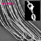 Authentic 5PCS Solid 925 Sterling Silver Jewelry Chains Necklace with Lobster Clasps fit Men Women Pendant 18 Designs 16-30 Inch