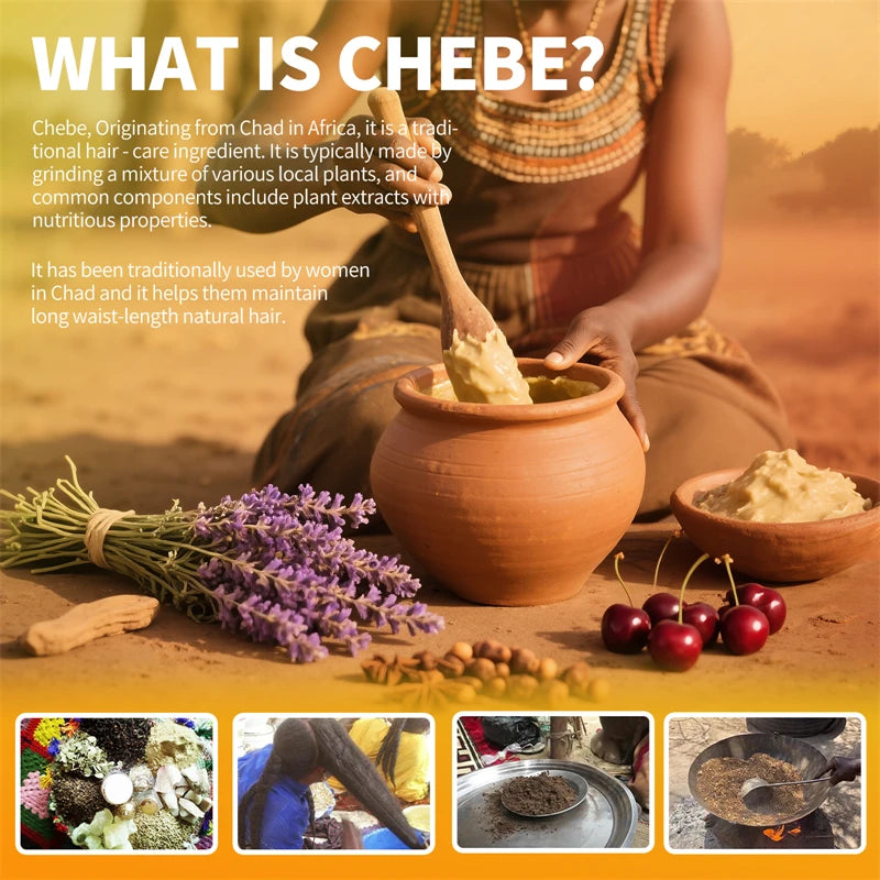 SEVICH Chebe Butter Deep Nourishes Repair Damaged Anti Hair Loss Breakage Hair Growth Oil Mask For Hair Growth Treatment