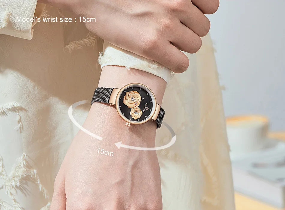 NAVIFORCE Luxury Women Watch Waterproof Dress Wristwatch Stainless Steel Bracelet Strap Elegant Lady Fashion Casual Female Gift