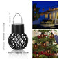 Solar LED Outdoor Flame Effect Hanging Lantern Out Waterproof Garden Decoration Lamp Solar Fairy Light For Patio Garden Yard