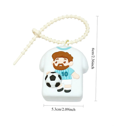 Soccer Jersey Squishy Keychain Stress Relief Toy Car Bag Couple Pendant Slow Rising Soft PVC Keychain