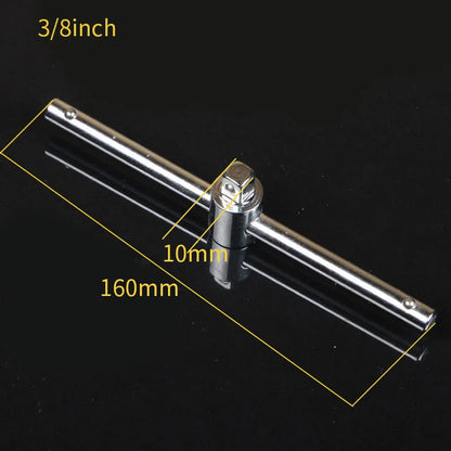 1/4" 3/8" 1/2" Drive Impact Socket Sliding Extension Bar 115-250mm T-handle Socket Breaker Bar for Ratchet Driver & Car Repair