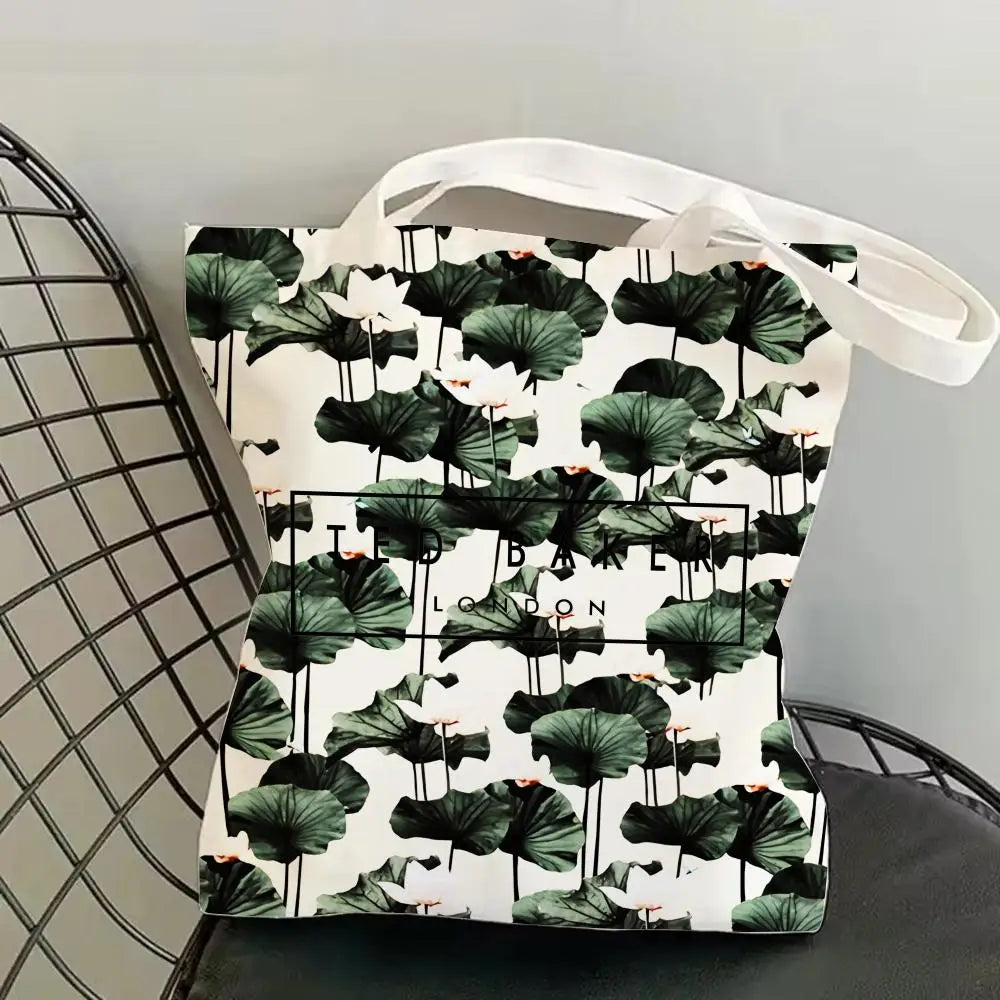 Fashion T-TED B-BAKERs Storage Bags Canvas Double-Sided Print Fashion Shoulder Tote Shopping Bag Gift Eco Handbags
