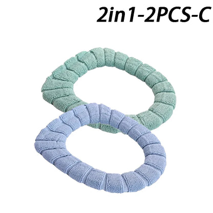 Soft and Warm Toilet Seat Cover Washable Bathroom Toilet Pad Cushion With Handle Thicker Soft Mat Knitting Warmer Closestool Mat