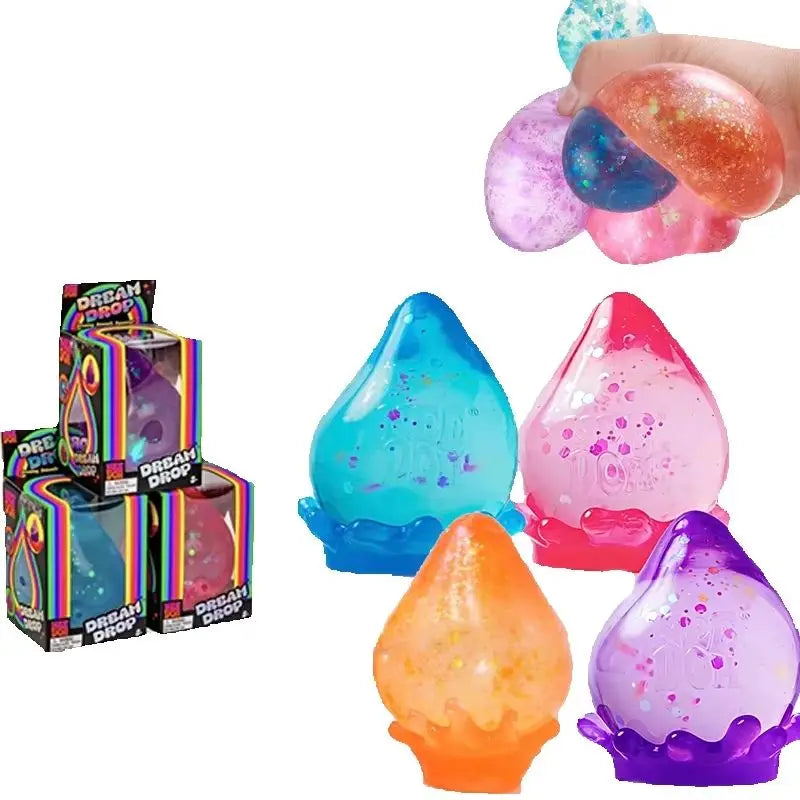 Needoh Dream Drop Squishy Squeeze Toy Safety Non-Toxic Slow Rebound Squish Anxiety Relief Autism ADHD Focus Toy for Adults Gift