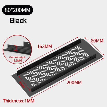 Aluminum Alloy Vents Cover Rectangle Louver Air Vent Decor 50/80mm Wide Breathable Mesh Hole Ornaments