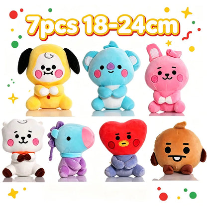 B-T-21 Plush Doll Keychain Koay Shooky Mang Cooky Cute Stuffed Pendant Backpack Ornament Gift for Fans Bag Decor