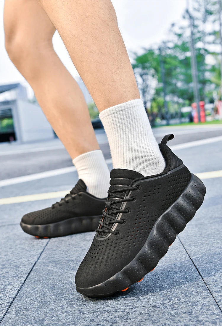 ClaWave Men Women Running Shoes Massage Particles Supercritical Cushioning Breathable Knit Sports Sneakers Non-slip Walking Shoe