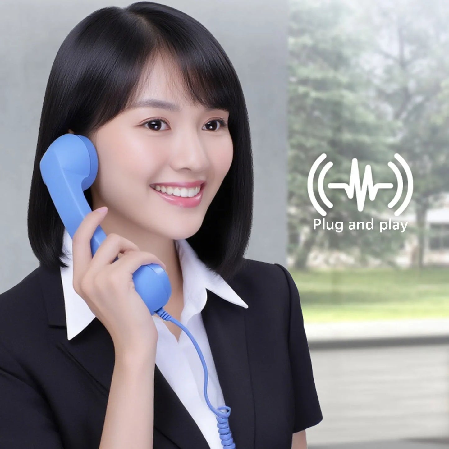 C-Type Telephones Handset Mobile Calls Receiver Type-C Plug Play Crystals Clear Calls Type C Adapter Mic Microphone Speaker