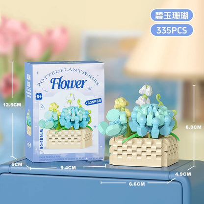 Bouquet Flower Mini Diy Building Block Toys for Children Bricks Blocks for Adults Constructor Micro Bricks Construction Set Gift
