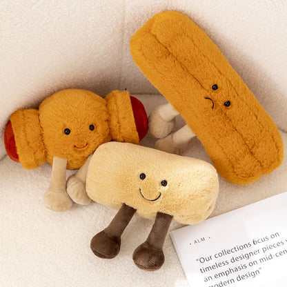 Cute Cartoon Bread Pancake Doll Soft Plush Toys Kawaii Sofa Home Decor Doll Exquisite Collectibles Surprise Fun Birthday Gift