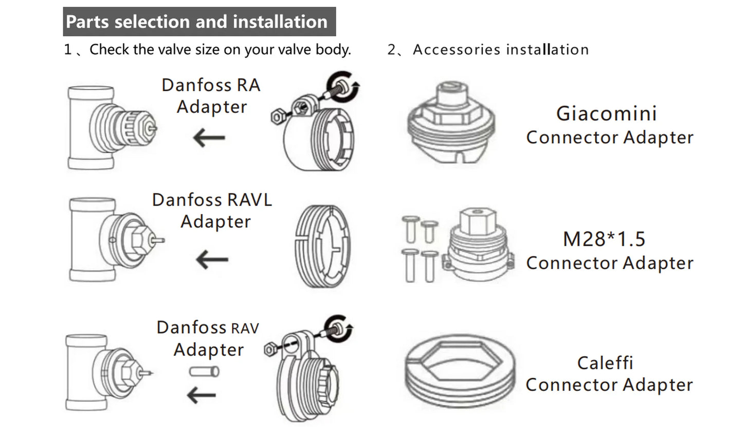 Tuya Zigbee Thermostatic Valve Radiator Zigbee Thermostat Smart Thermostatic Radiator Valve Head Temperature Controller Alexa